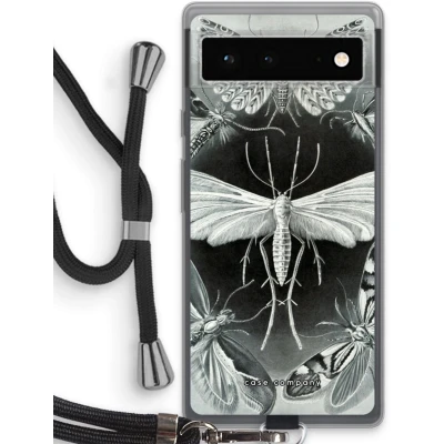 Afbeelding van Case Company® hoesje met Koord geschikt voor Google Pixel 6 Haeckel Tineida Telefoonhoesje Zwart Bescherming aan alle Kanten en Over de Schermrand