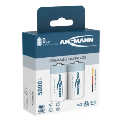 Afbeelding van Ansmann NiMH batterij mono 5000mAh, blisterverpakking van 2