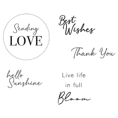 Afbeelding van Sizzix Clear Stamps by Lisa Jones Everyday Wishes (6pcs) (665716) (DISCONTINUED)