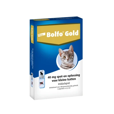 Afbeelding van Bolfo Gold Kat Vlooiendruppels 40 4 PIPET VOOR KATTEN TOT KG (52829)