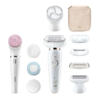 Afbeelding van Braun Epilator Silk épil 9 Flex 100 Beautyset Wit / Goud 1 set
