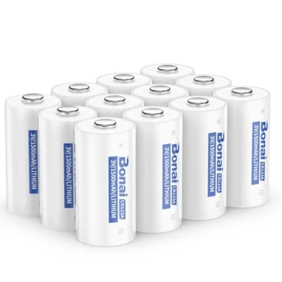 Afbeelding van BONAI 12 stuks CR123A 3V lithiumbatterijen
