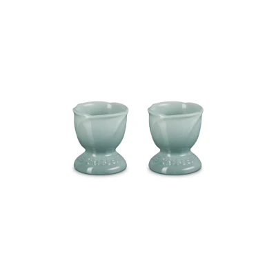 Afbeelding van Le Creuset Jardin Eierdopjes 2 Delig in Aardewerk Sea Salt