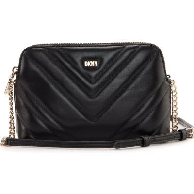 Afbeelding van DKNY Madison DOME Schoudertas black/goldcoloured, Dames, Maat: One Size, Black/gold coloured