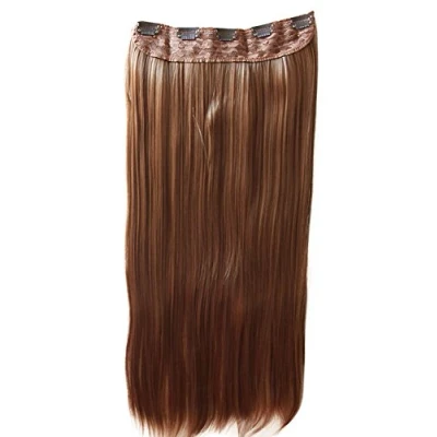 Afbeelding van PRETTYSHOP C66 Kunsthaar extensies, 70 cm, clip in hulp, bruin, koper