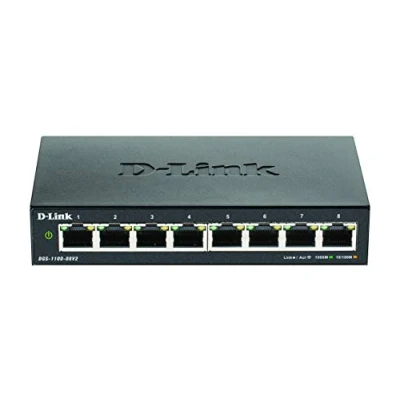 Image de D Link DGS 1100 08V2 Commutateur intelligent 8 x 10/100/1000 de bureau AC 100/240 V