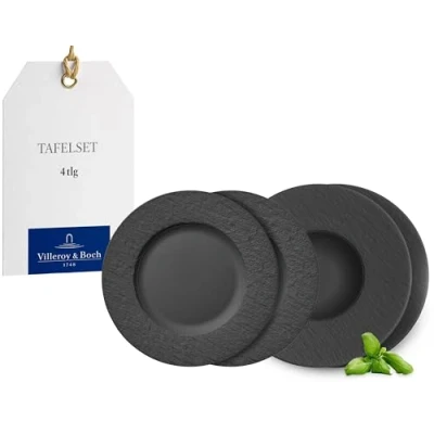 Afbeelding van Teller Set Manufacture Rock van 4