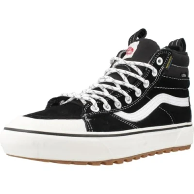 Afbeelding van Vans MTE SK8HI Waterproof Unisex Sneakers hoog, Maat: 38.5, Black/true white Leer en textiel