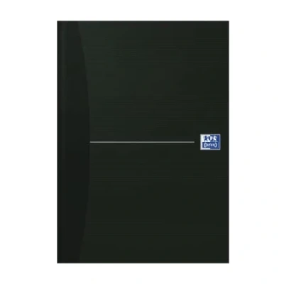Afbeelding van Oxford Office Essentials schrift, harde kaft, 192 bladzijden, gelijnd, ft A4, smart black schrijfblok