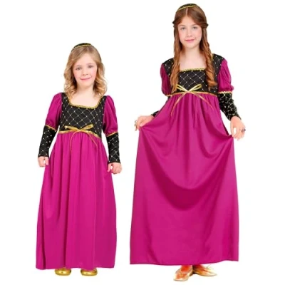 Afbeelding van Widmann Koning Prins &amp; Adel Kostuum Klein Koningin Prinses Lucia Meisje Roze Maat 128 Carnavalskleding Verkleedkleding