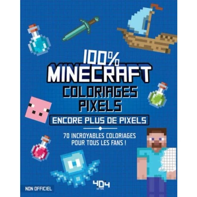 Image de Coloriages pixels 100% Minecraft encore plus de !