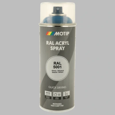 Afbeelding van Motip industrial acryllak hoogglans RAL 5001 groenblauw 400 ml