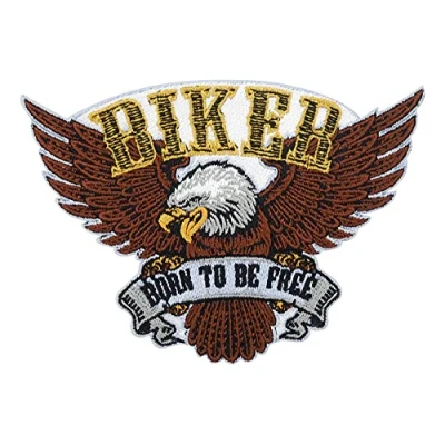 Afbeelding van Finally Home Born to be Free Biker Aigle Patch om op te strijken Motorpatches voor leren jassen