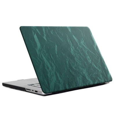 Afbeelding van Selencia Laptop Cover Geschikt voor MacBook Air 15 inch (2024) M3 chip / (2023) A2941 A3114 Fluwelen Donkergroen