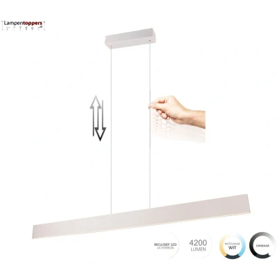 Afbeelding van Galway hanglamp, lichtgrijs, omhoog/omlaag, CCT, metaal