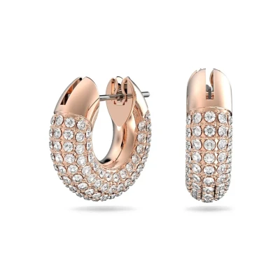 Afbeelding van Swarovski dames Dextera oorringen met kristal in de kleur Roségoud