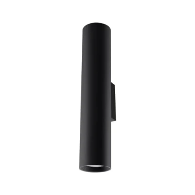 Afbeelding van LED Wandlamp mat zwart LAGOS 1 x GU10 aansluiting