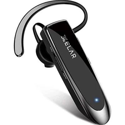 Afbeelding van Draadloze Headset Bluetooth 5.0 oortjes Handsfree bellen Oordopjes 24 uur Noice Cancelling Microfoon Zwart