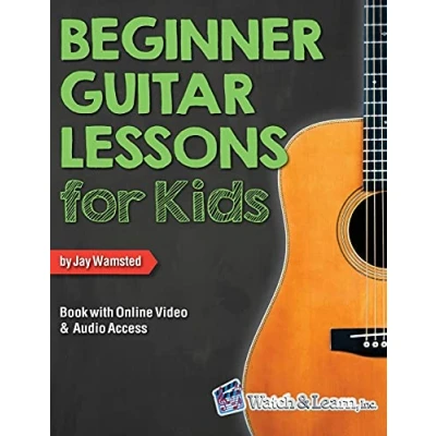 Afbeelding van Beginner Guitar Lessons for Kids Book with Online Video and Audio Access
