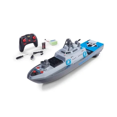 Afbeelding van Carson 500108050 RC kustwacht 2,4 G, 100% RTR, op afstand bestuurbare boot, boot voor kinderen en volwassenen, afstandsbediening inbegrepen