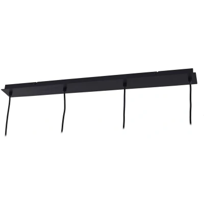 Afbeelding van Lindby hanglamp Svante, 4 lamps, zwart, glas, 85 cm