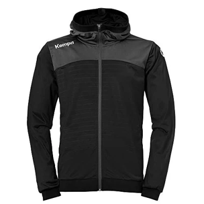 Afbeelding van Kempa Emotion 2.0 Hooded Sportjas Maat XL Mannen zwart/grijs