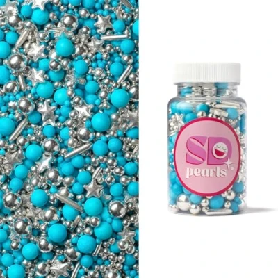 Image de SD Pearls Boules de sucre colorées pour anniversaire d&#039;enfant, fête prénatale, fêtes à thème et cupcakes, décoration gâteau comestible gâteaux, muffins desserts (mélange « It is a Boy