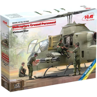 Afbeelding van 1:35 ICM 53102 Helicopters Ground Personnel Vietnam War Plastic Modelbouwpakket