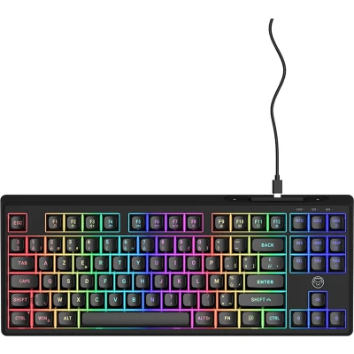 Afbeelding van Qware Gaming toetsenbord Jacksonville Tkl Membrane Azerty Zwart (qw Gmk 6500be)