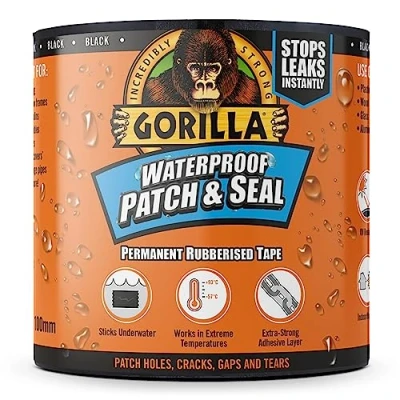 Afbeelding van Gorilla Waterbestendige Patch &amp; Seal Tape Hecht zelfs Onder Water 3 meter lang 10 cm breed
