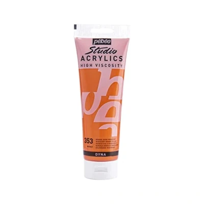Afbeelding van Pébéo acrylverf Fine Studio oranje geel 250 ml 169353