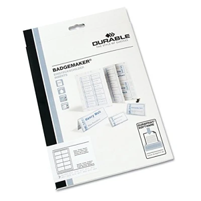 Afbeelding van Durable Badgemaker 145502 panelen, 54 x 90 mm, wit, 200 stuks