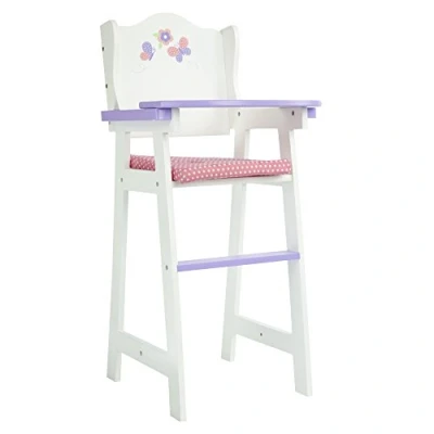 Afbeelding van Teamson Kids Kinderstoeltje Voor Babypoppen Accessoires Poppen Kinderspeelgoed Purper/Wit
