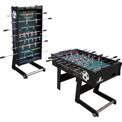 Afbeelding van Cougar Scorpion Kick Voetbaltafel Opklapbaar in Zwart Tafelvoetbal tafel incl. 2 ballen en scoreteller Indoor voetbal van 126x61x80cm