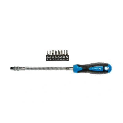 Afbeelding van Hogert Technik HT1S090 Bit schroevendraaier S4, S5, S6, PH1, PH2, PH3, T15, T20 Gesplitst, Kruisgleuf (PH), Torx