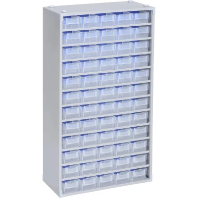 Afbeelding van Allit 464830 Opbergkast voor kleine onderdelen VarioPlus ProM 57/120 (b x h d) 300 565 140 mm Zilver, Transparant 1 stuk(s)