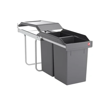 Afbeelding van Hailo Afvalemmer TA Swing Tandem Prullenbak 30 l