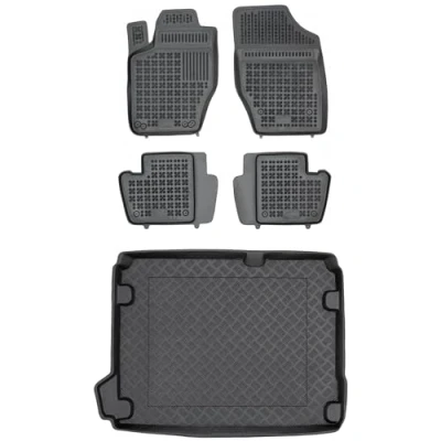 Afbeelding van M MOTOS Rubberen vloermat en kofferbakmat van PE kunststof voor Citroen C4 II 2010 2017 Verbeter je reiscomfort met de antislip automat