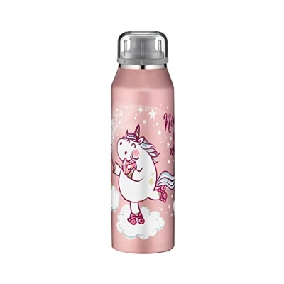 Afbeelding van alfi KIDS ISO BOTTLE Thermosfles voor kinderen, roestvrij staal, 500 ml, volledig lekvrij, met schroefdop, houdt 12 uur warm en 24 koud, dranken