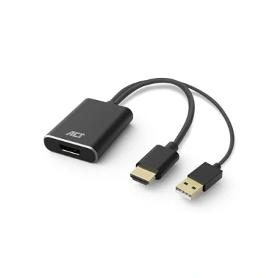 Afbeelding van ACT AC7536 video kabel adapter 0,24 m HDMI + USB DisplayPort Zwart