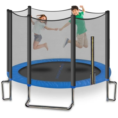 Afbeelding van SereneLife Trampoline met Veiligheidsnet, Roestbestendige Coating, Buiten Recreatief Achtertuin Kinderen en Volwassenen, Springbedekking Padding