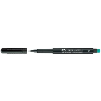 Afbeelding van Permanente markeerstift Faber Castell Multimark 1523 S Zwart (10 Stuks)