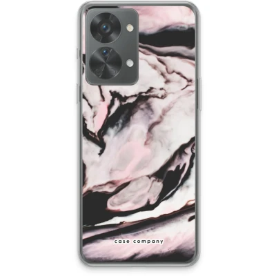 Afbeelding van Case Company® hoesje geschikt voor OnePlus Nord 2T Roze stroom Soft Cover Telefoonhoesje Bescherming aan alle Kanten en Schermrand