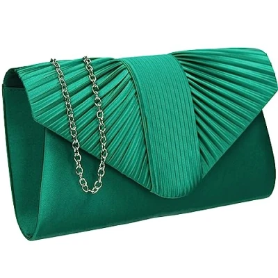 Afbeelding van SwankySwans Sophie satijnen clutch voor dames, Groen