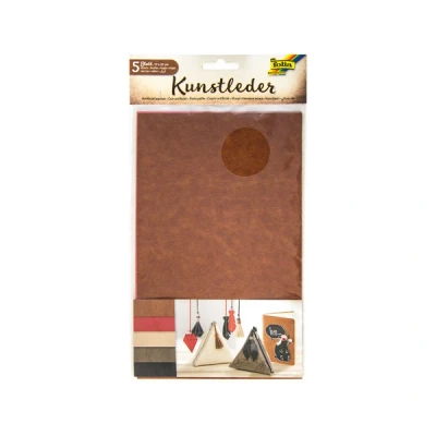 Image de Folia cuir artificiel assortiment 17 x 27 cm (5 feuilles)