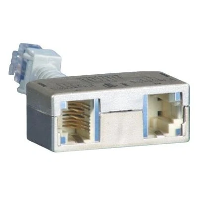 Image de Btr dédoubleur téléphone rj 45 femelle mâle gris 8,9 cm lot de 2