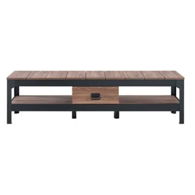 Afbeelding van CALICOSY TV meubel Oude eik met 2 nissen en 1 lade L151 cm
