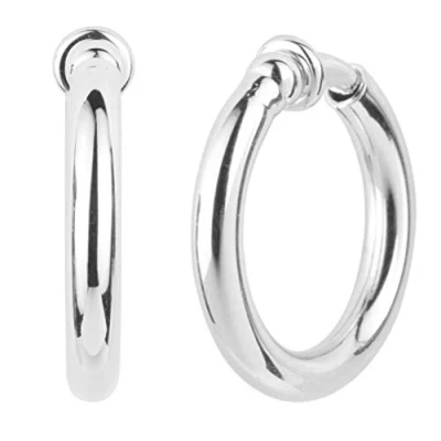 Afbeelding van Traveller Clip Oorbellen Oorclips Dames Oorringen Zilverkleurig Ringen 25 mm 155049