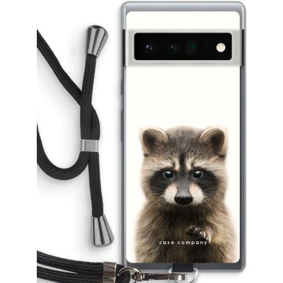 Afbeelding van Case Company® hoesje met Koord geschikt voor Google Pixel 6 Pro Rocco Telefoonhoesje Zwart Bescherming aan alle Kanten en Over de Schermrand