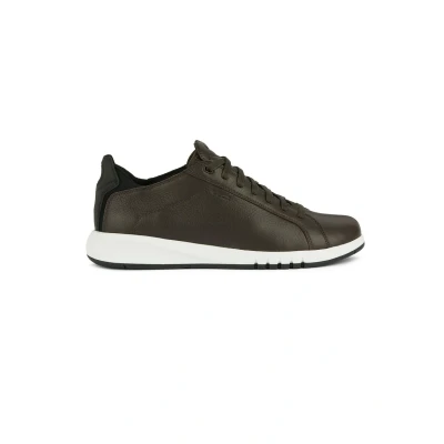 Afbeelding van Geox U Aerantis Sneakers laag, Heren, Maat: 40, Coffee black Leer en textiel